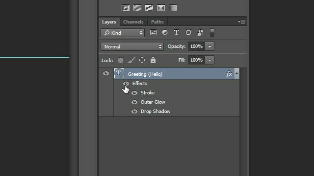 Cheat Photoshop Text Layer Transformations Trick effects aktiverte lagpanel Photoshop