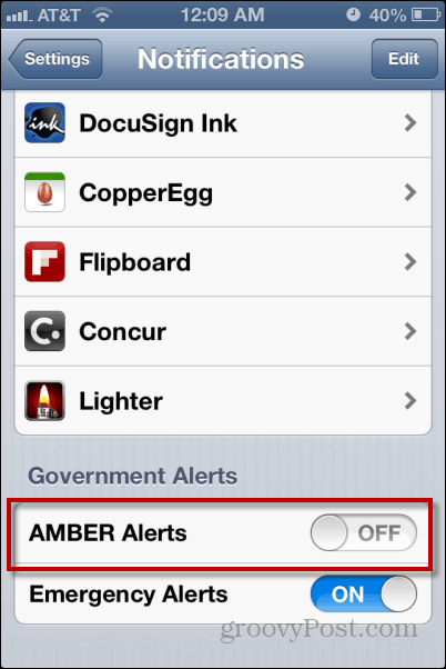 Slik slår du av AMBER-varsler på en iPhone