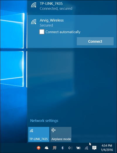 Nettverk Windows 10