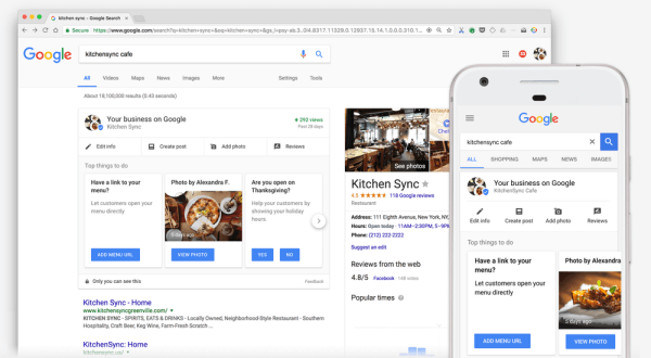 Google introduserte et nytt enkelt, lett tilgjengelig forretningsdashboard i Search.