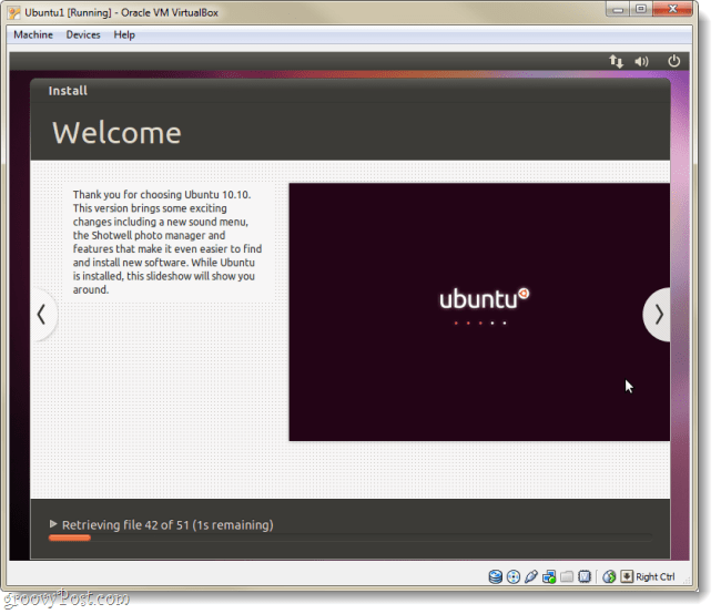 ubuntu installasjonsvelkomstside