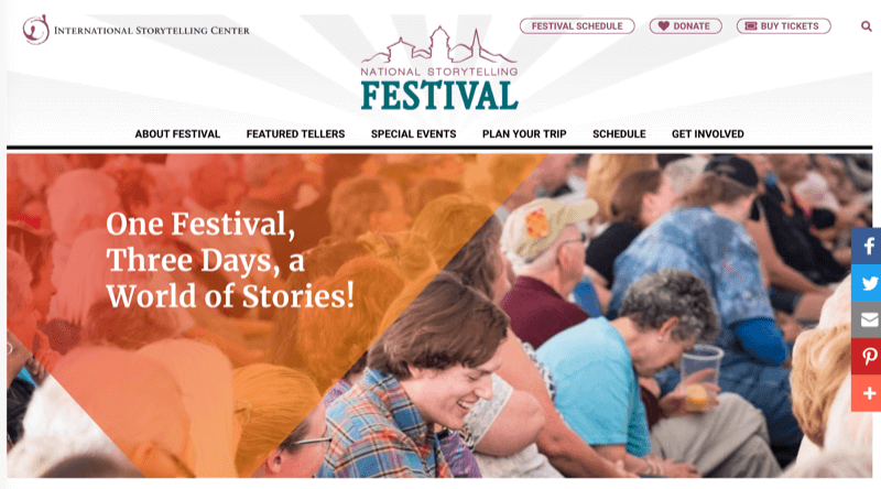 National Storytelling Festival nettsted