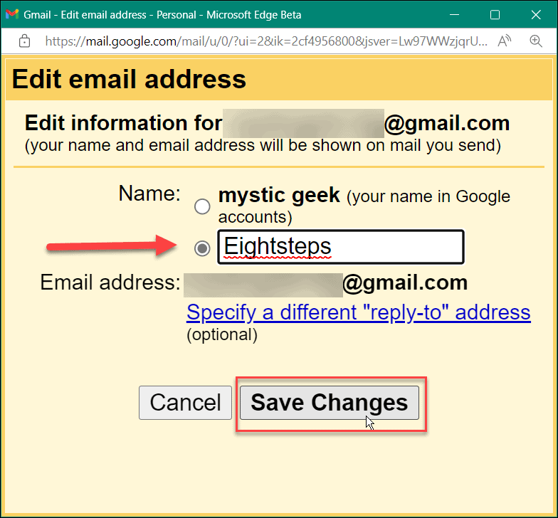 Hvordan endre navn i gmail