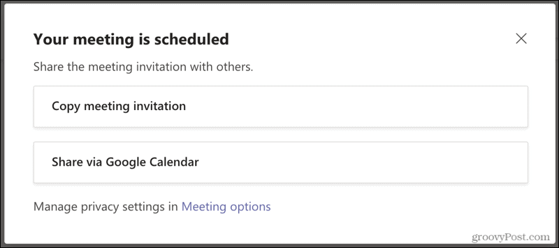 Møte planlagt i Microsoft Teams