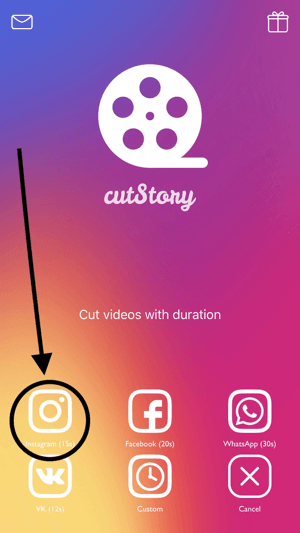 CutStory vil kutte videoen din i trinn på 15 sekunder og lagre dem på kamerarullen.