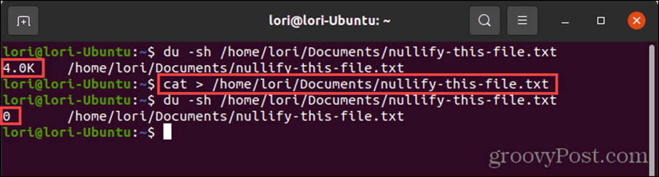 Omdiriger til devnull ved å bruke cat-kommandoen i Linux