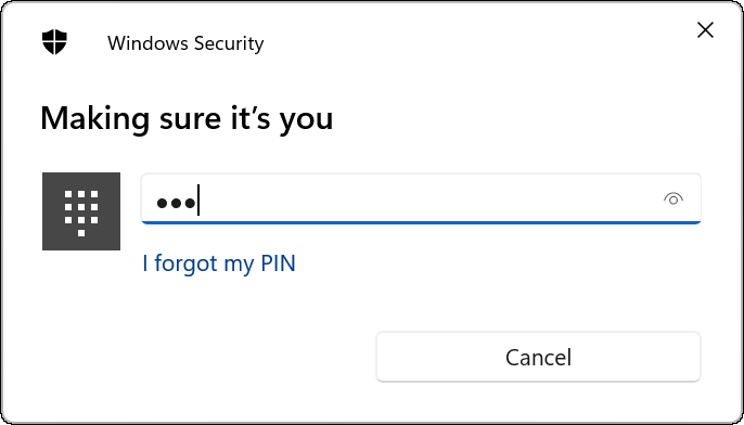 Logg på med PIN eller passord