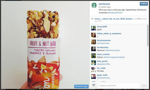 starbucks instagrambilde med #glutenfri