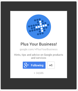 google + nettstedsmerke