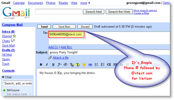 Send txt-melding ved hjelp av e-postklient GMAIL