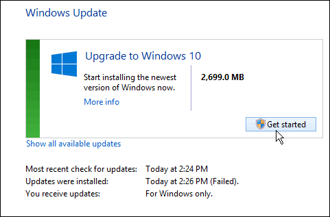 Windows 10 klar