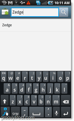 søk på Android markedet for zedge