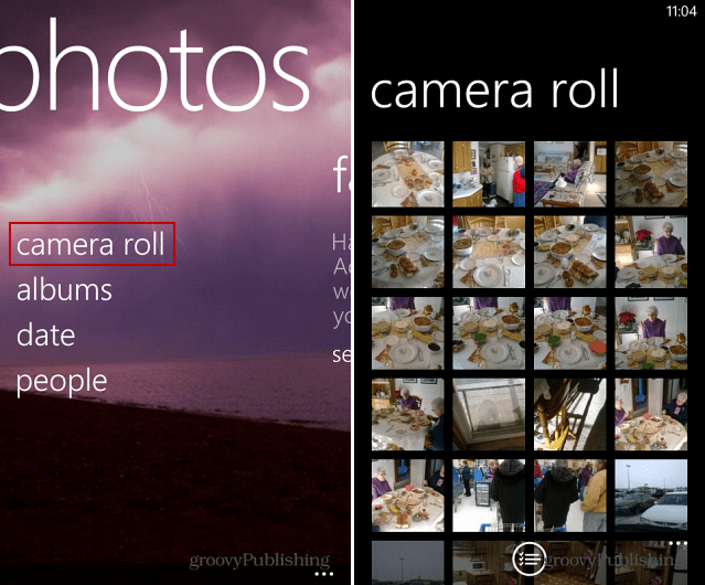 Kamerarulle Windows Phone 8