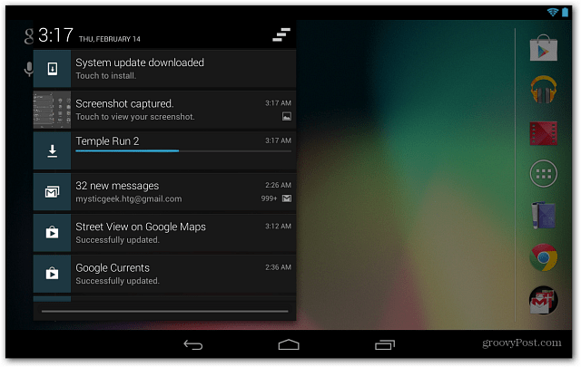 Google Nexus 7-oppdateringer
