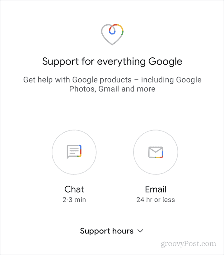 Google One-støtte