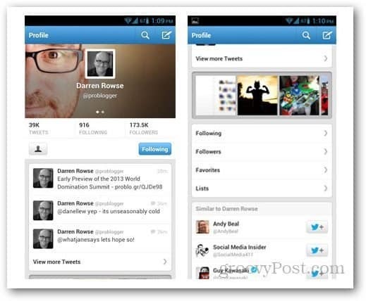 Hva er nytt på Twitter for Android 3.4-oppdatering