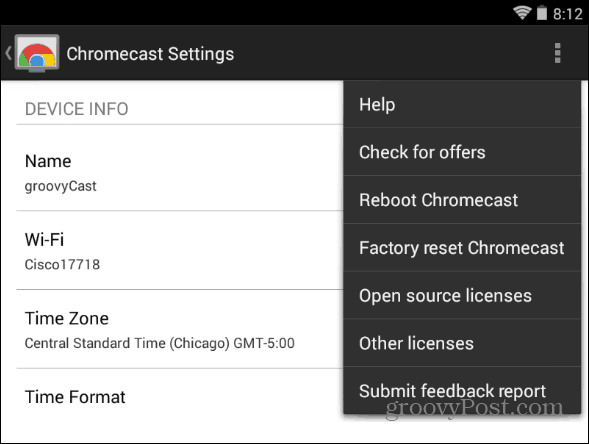 Chromecast-innstillinger