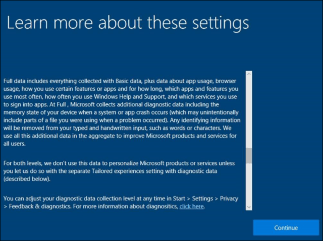 Windows 10 Lær mer personverninnstillinger
