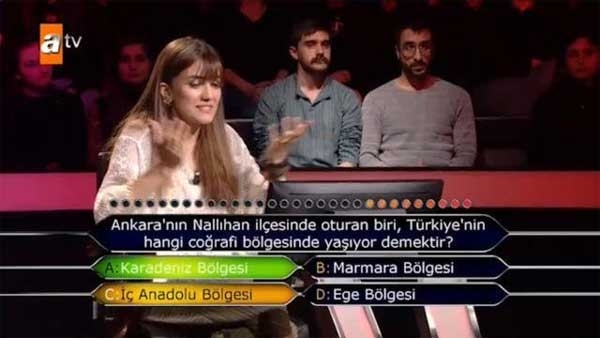 Ankara-spørsmål som markerte Hvem ønsker å være millionær!