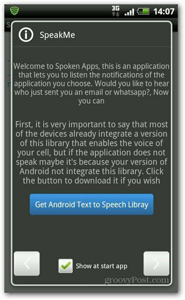 SpeakMe for Android tekst til talebibliotek