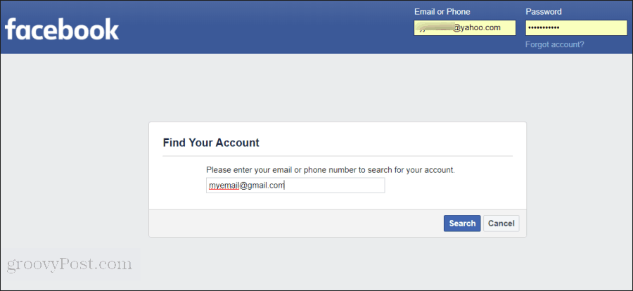 tilbakestille facebook passord