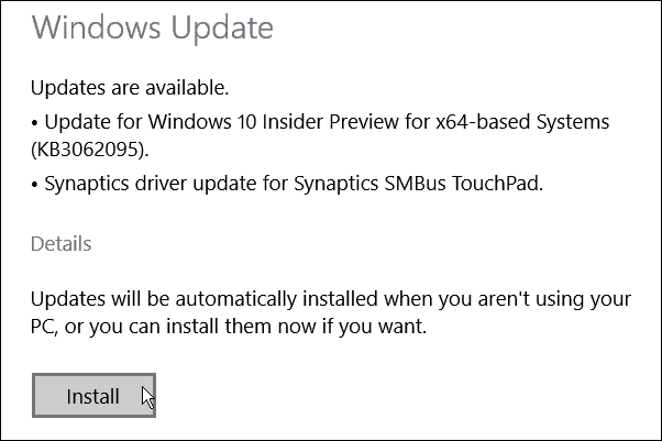 Windows 10 Build 10074 Update KB3062095 tilgjengelig