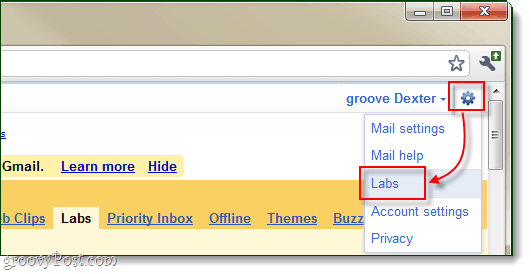Gmail-innstillingslaboratorier
