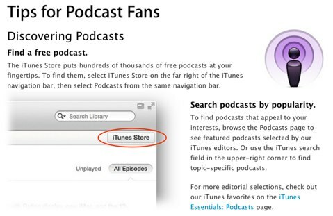 tips for podcast-fans itunes