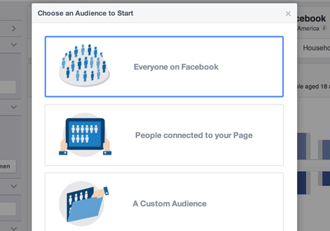 facebook publikum innsikt skapingsalternativer