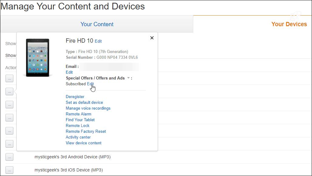 Slik fjerner du annonser fra Fire HD 10-låseskjermen