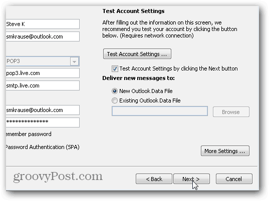 Outlook 2010 SMTP POP3 IMAP-innstillinger - 08