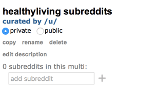 legg til subreddits til multireddit