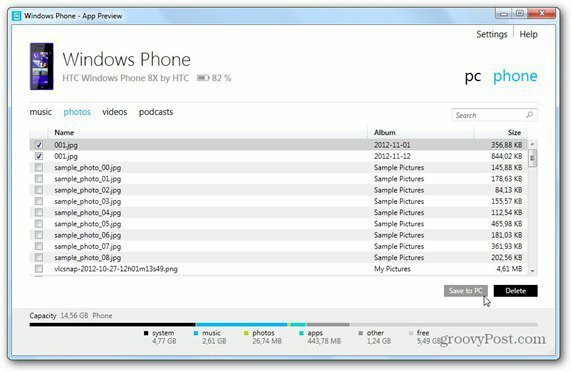 windows phone 8 windows phone app sync til pc