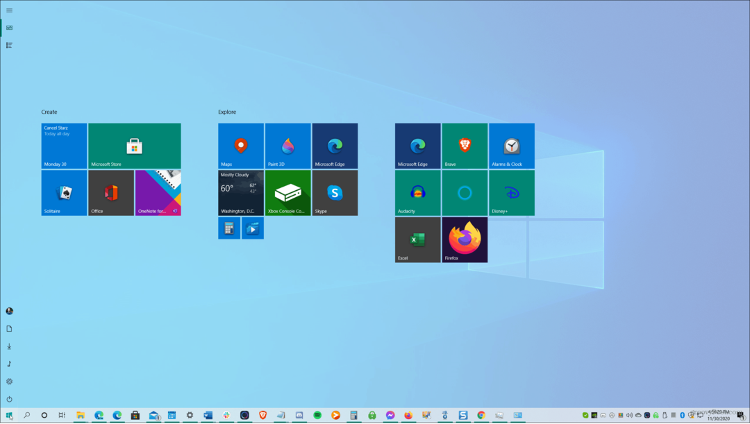 Hvordan lage Windows 10 Start-menyen i full skjerm
