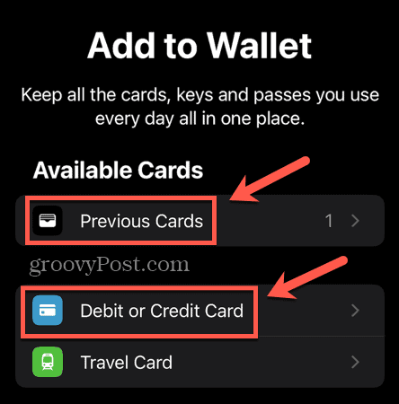 apple pay legg til tidligere kort eller nytt debet- eller kredittkort