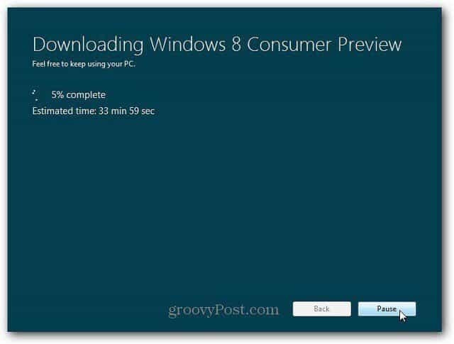 Windows 8 Upgrade Installere over nettet