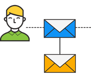 Hvis deltakeren klikker gjennom den første e-posten, men ikke konverterer, kan du sende en ny oppfølgings-e-post.