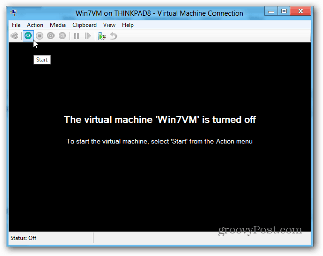 Lag en virtuell maskin med Hyper-V i Windows 8
