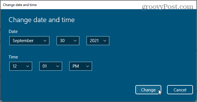 Endre dato og klokkeslett i Windows 11