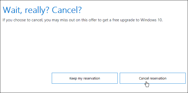 Slik avbryter du oppgraderingsreservasjonen din for Windows 10