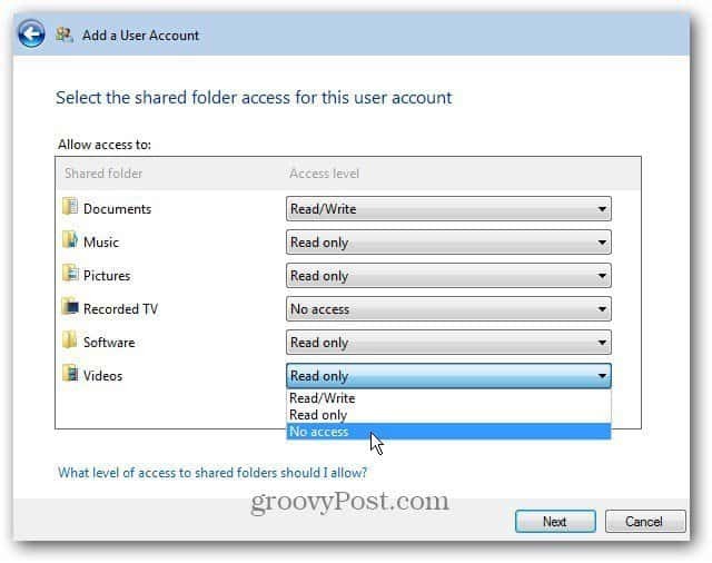 Legg til eller fjern brukerkonto til Windows Home Server 2011