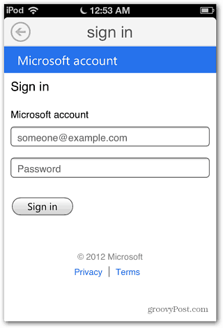 Logg på Microsoft-konto