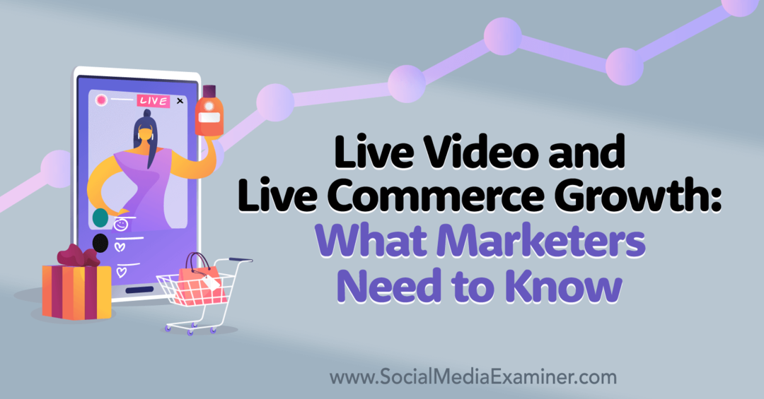 Live video og live-handelsvekst: Hva markedsførere trenger å vite: Sosiale medier-eksaminator