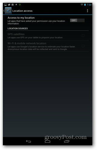 Forbedre Nexus 7-batteriets levetidsplasseringsinnstillinger av