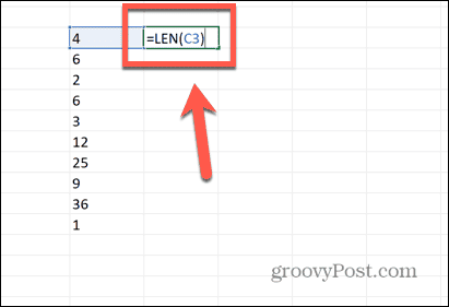 Excel len formel