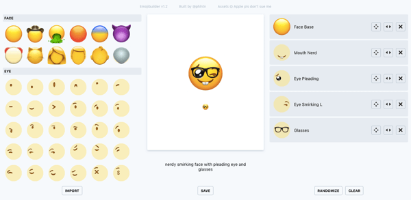 Bruk phlntn emojibuilder til å lage tilpassede emoji.