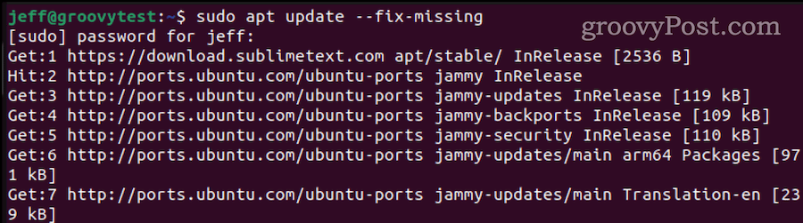 fikse manglende pakker i ubuntu