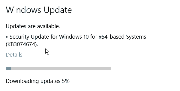 Windows 10 får en annen hurtigreparasjonssamling (KB3074674)