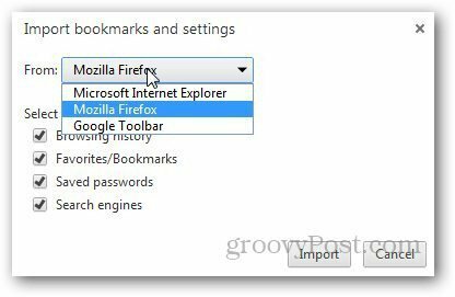 Overfør bokmerker Firefox 8