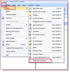 Slik lager du .PST-filer ved å bruke Outook 2007 eller Outlook 2003:: groovyPost.com